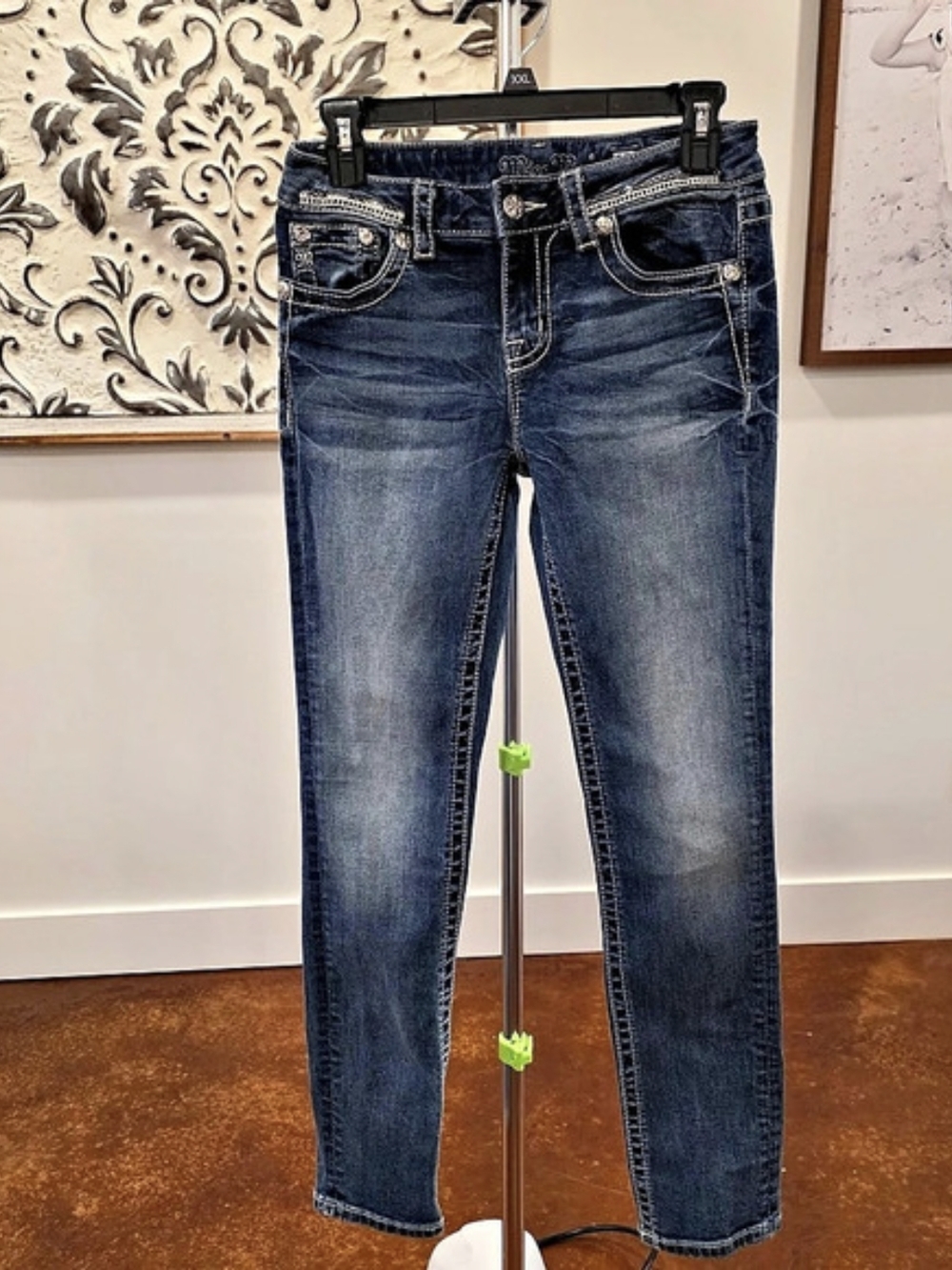 Miss Me Standard Skinny Blue Skinny Jeans Waist 27